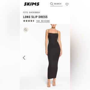 SKIMS Classic Black Slip Dress